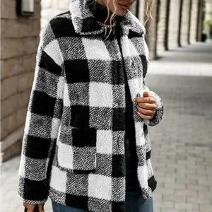 Jackets & Coats | Cozy Buffalo Plaid Flannel Overcoat Jacket